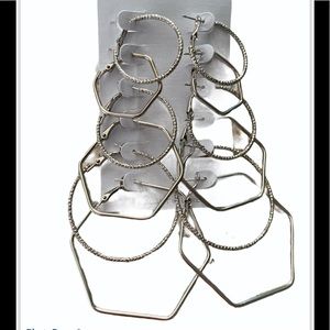 - KaFu 6 Pairs Hoop Earrings Set Stainless stud